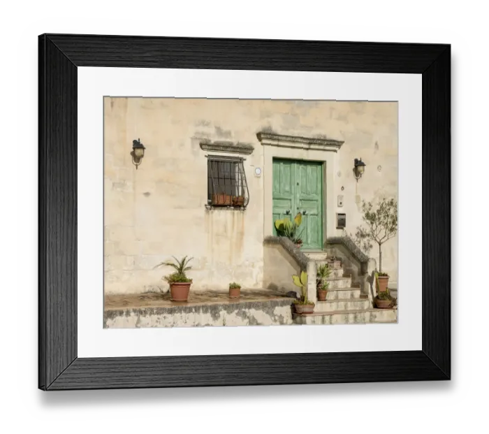 Framed Print : Italy, Basilicata, Matera. Plants adorn the outside walls of the Sassi houses Framed Print : Italy, Basilicata, Matera. Plants adorn the outside walls of the Sassi houses