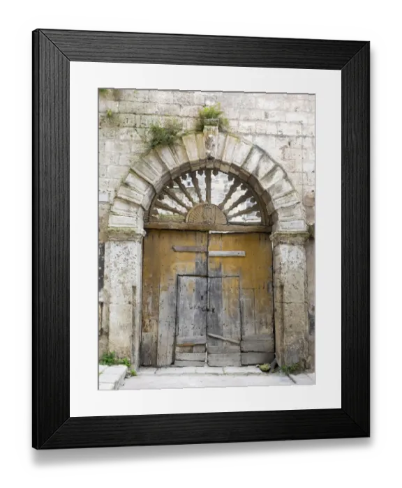 Framed Print : Italy, Basilicata, Matera. Old ornate wooden door in the old town of Matera Framed Print : Italy, Basilicata, Matera. Old ornate wooden door in the old town of Matera