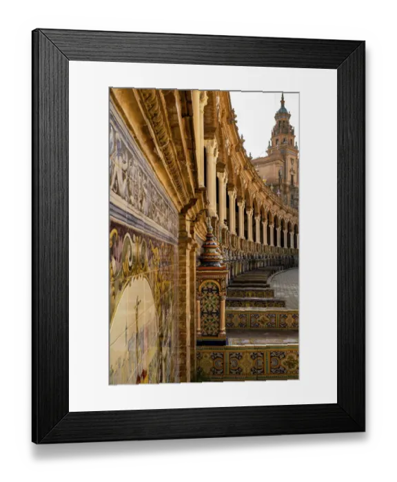 Framed Print : Spain, Seville. Plaza de Espana Framed Print : Spain, Seville. Plaza de Espana