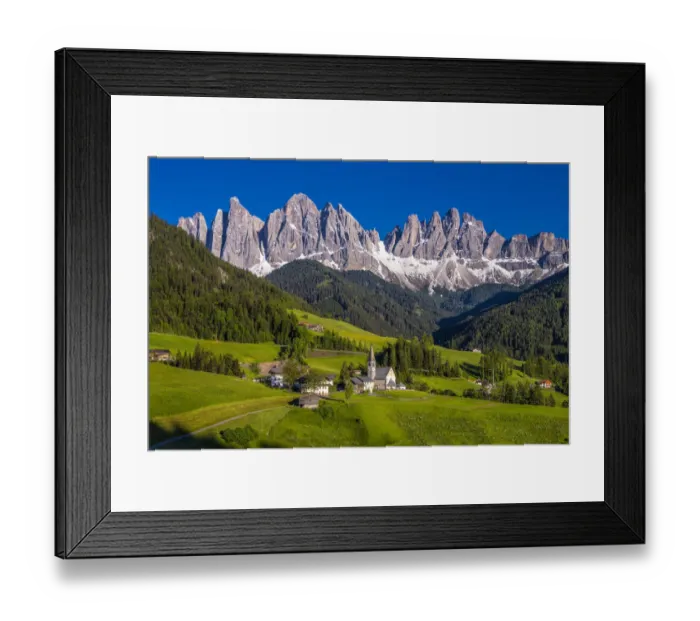 Framed Print : Italy, Dolomites, Val di Funes. Chapel of St Framed Print : Italy, Dolomites, Val di Funes. Chapel of St
