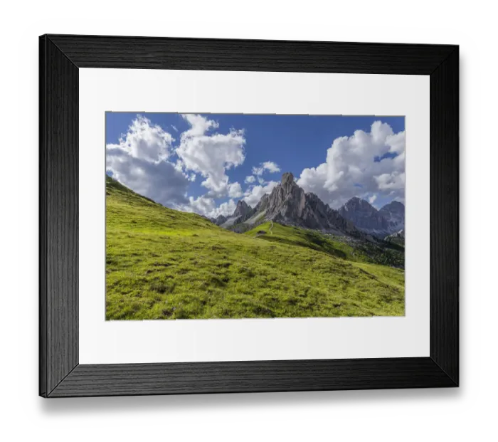 Framed Print : Italy, Dolomites, Giau Pass. Mountain meadow Framed Print : Italy, Dolomites, Giau Pass. Mountain meadow