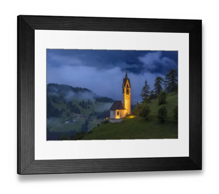 Framed Print : Italy, Dolomites, Val di Funes. Chapel of St Framed Print : Italy, Dolomites, Val di Funes. Chapel of St