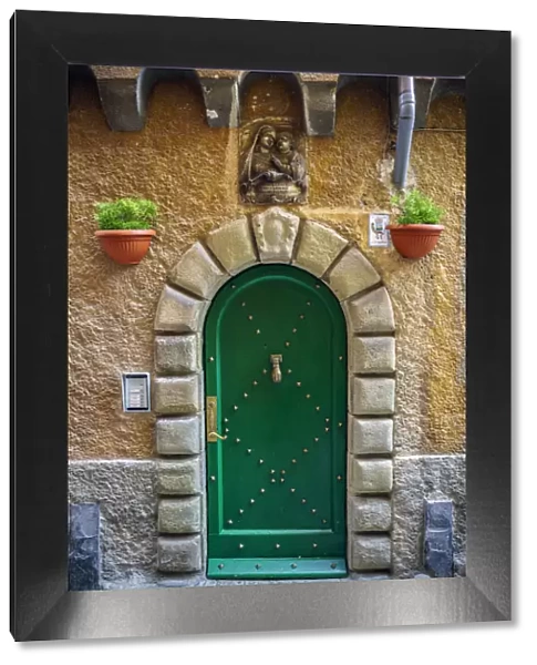 Italy, Porto Venere. Ornate house door. Credit as: Jim Nilsen  /  Jaynes Gallery  /  DanitaDelimont