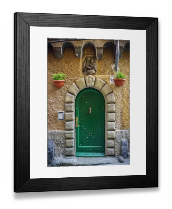 Framed Print : Italy, Porto Venere. Ornate house door. Credit as: Jim Nilsen  /  Jaynes Gallery  /  DanitaDelimont