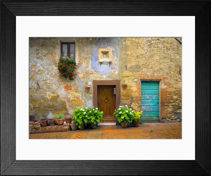 Framed Print : Italy, Pienza. House exterior in old town. Credit as: Jim Nilsen / Jaynes Gallery / DanitaDelimont Framed Print : Italy, Pienza. House exterior in old town. Credit as: Jim Nilsen / Jaynes Gallery / DanitaDelimont