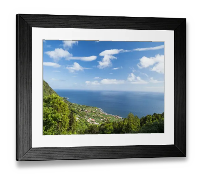 Framed Print : Faja dos Vimes. Sao Jorge Island, Azores, Portugal