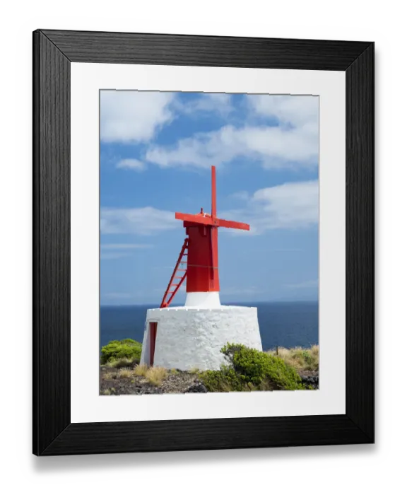 Framed Print : Village in Urzelina, traditional windmills, Urzelina de Urzelina. Sao Jorge Island Framed Print : Village in Urzelina, traditional windmills, Urzelina de Urzelina. Sao Jorge Island