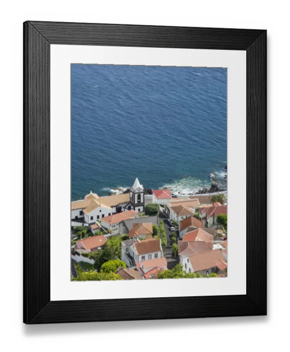 Framed Print : Village in Calheta. Sao Jorge Island, Azores, Portugal