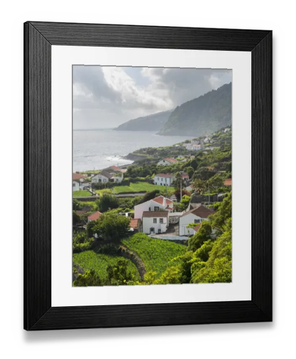 Framed Print : Faja dos Vimes. Sao Jorge Island in the Azores, an autonomous region of Portugal
