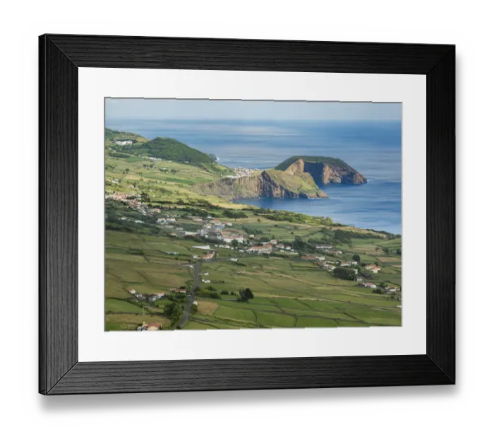 Framed Print : View from Pico da Velha towards east to Velas. Sao Jorge Island, Azores, Portugal Framed Print : View from Pico da Velha towards east to Velas. Sao Jorge Island, Azores, Portugal