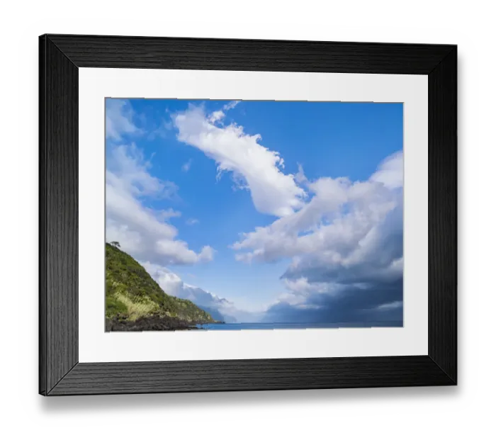 Framed Print : Village in Calheta, view along the southern coast. Sao Jorge Island, Azores, Portugal