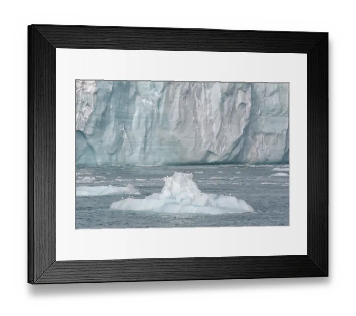 Framed Print : Svalbard, Nordaustlandet Island. A small iceberg that calved from the glacier provided