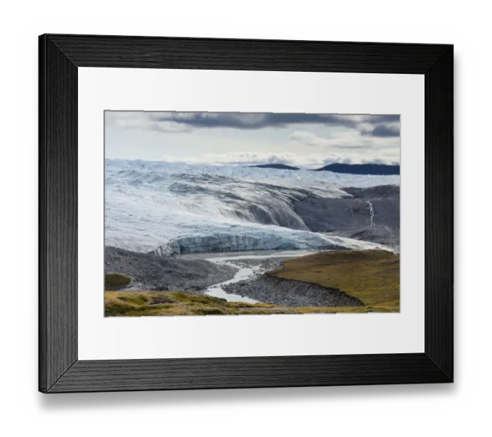 Framed Print : Greenland. Kangerlussuaq. Retreating Russell glacier at the edge of the ice cap Framed Print : Greenland. Kangerlussuaq. Retreating Russell glacier at the edge of the ice cap