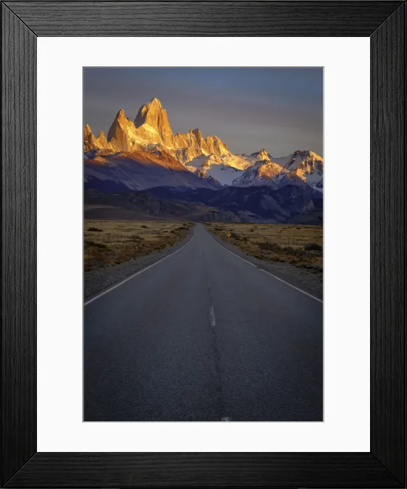 Framed Print : Argentina, Patagonia. Fitz Roy, highway
