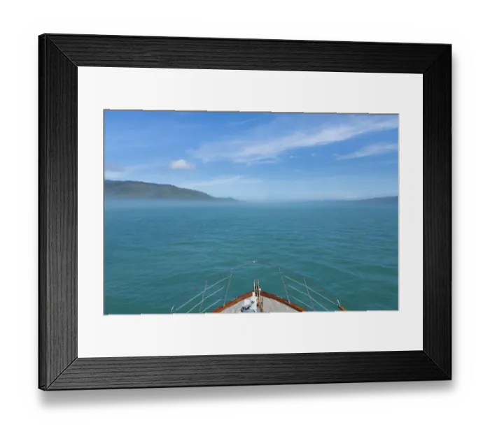 Framed Print : USA, Alaska, Craig. Ship bow cruising in Gulf of Esquibel Framed Print : USA, Alaska, Craig. Ship bow cruising in Gulf of Esquibel