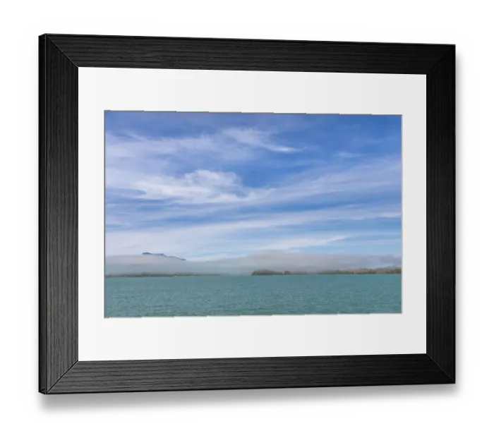 Framed Print : USA, Alaska, Craig. Fog on Gulf of Esquibel
