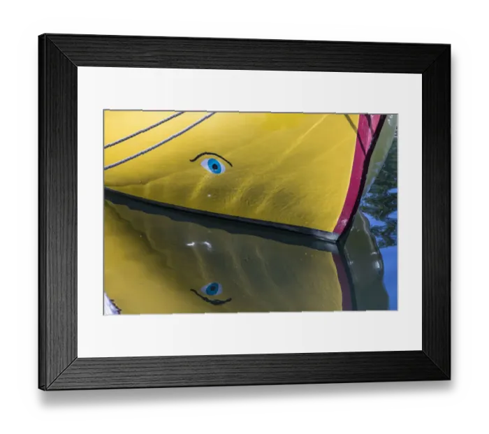 Framed Print : USA, Alaska, Craig. Bow of a sailboat in water