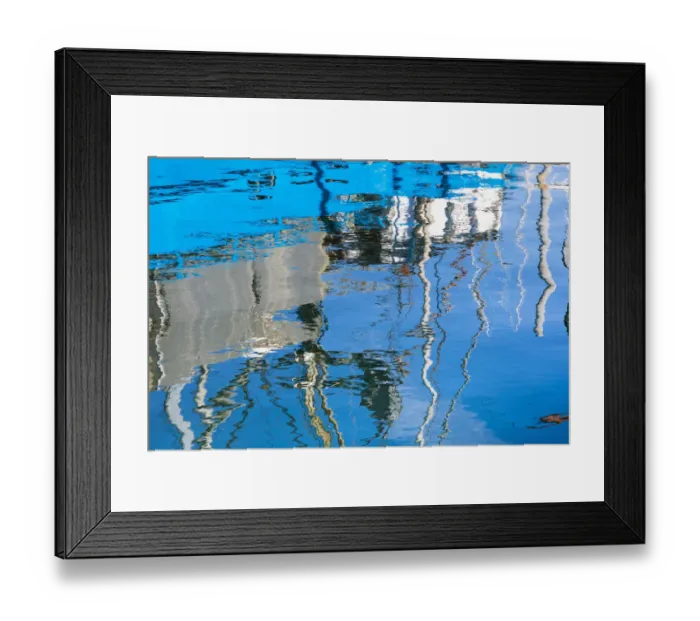 Framed Print : USA, Alaska, Craig. Commercial fishing boats reflect in harbor Framed Print : USA, Alaska, Craig. Commercial fishing boats reflect in harbor