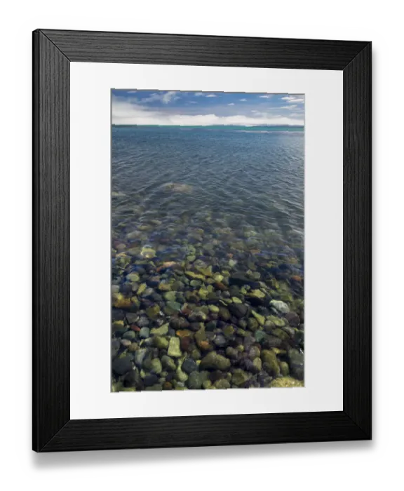 Framed Print : USA, Alaska, Craig. Clear shore water of Gulf of Esquibel