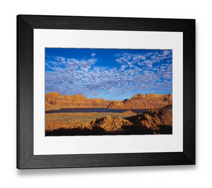 Framed Print : Clouds over Lake Powell National Recreation Area, Utah, Arizona