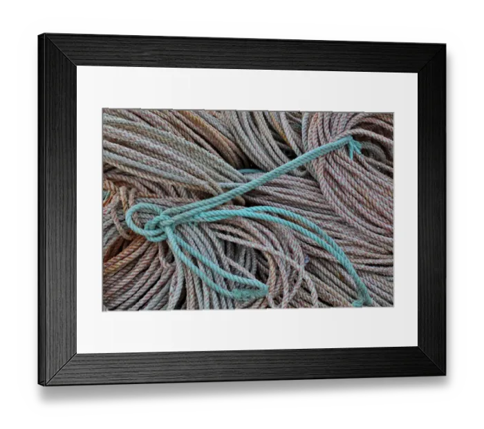Framed Print : Rope in Crescent City marina, Northern California