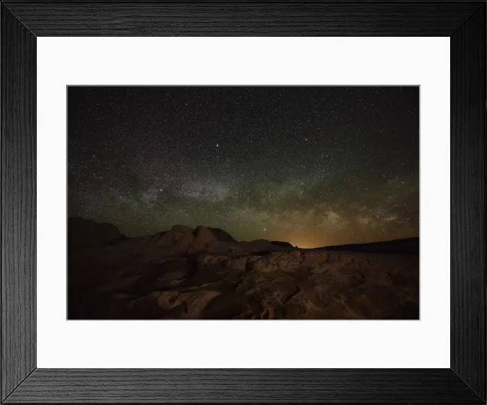 Framed Print : USA, Arizona. The Milky Way and desert at night Framed Print : USA, Arizona. The Milky Way and desert at night