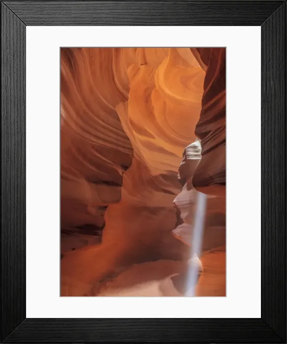 Framed Print : Sunbeam in Upper Antelope Canyon near Page, Arizona, USA