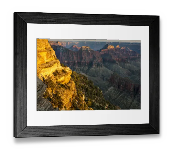 Framed Print : View from Bright Angel Point on the North Rim of Grand Canyon National Park, Arizona, USA