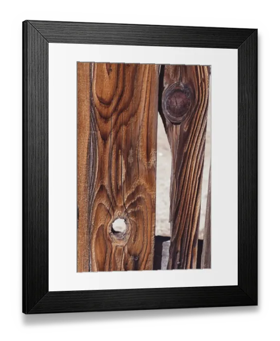 Framed Print : Old wood design, California