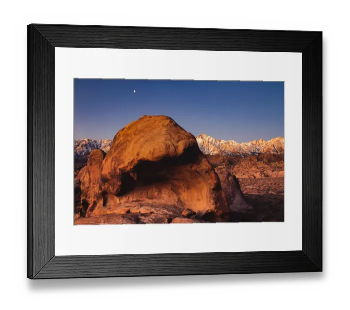 Framed Print : Alabama Hills National Recreation Area, Mt. Whitney, Sierra Nevada Mountain Range