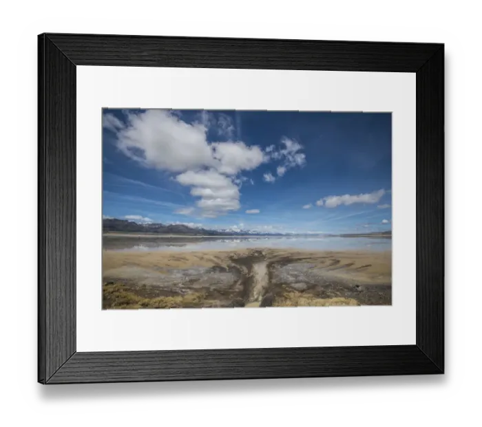 Framed Print : Middle Alkali Lake, California, Hwy 299