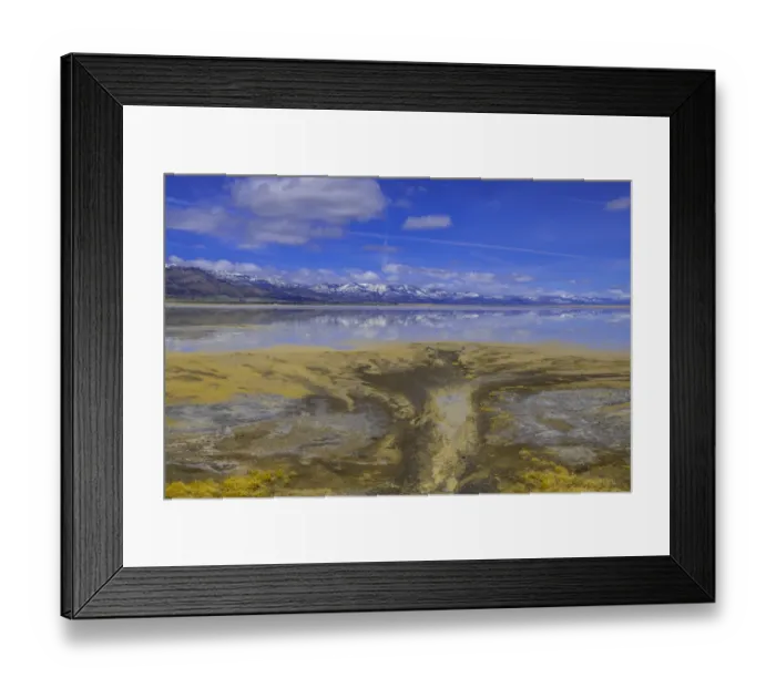 Framed Print : A delta on Middle Alkali Lake east of Cedarville, California