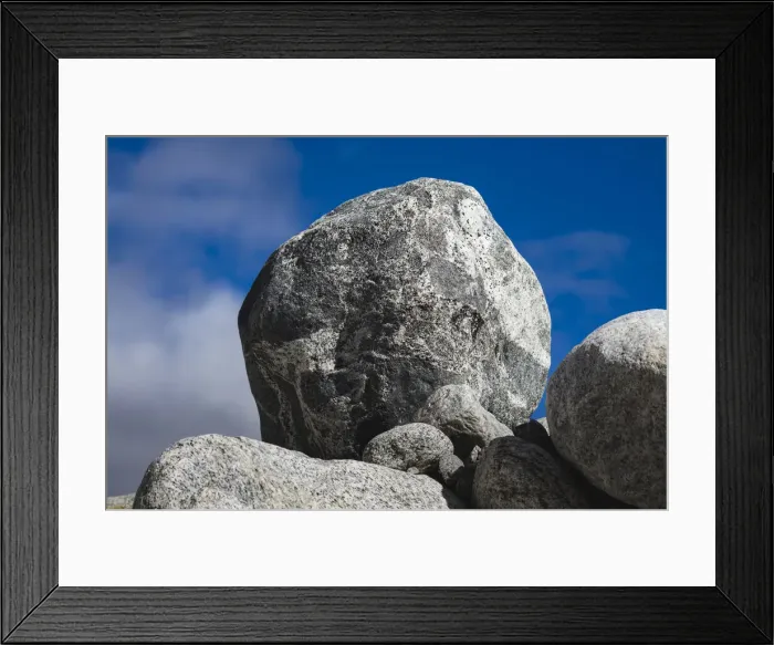 Framed Print : Hornblende granite rocks, California