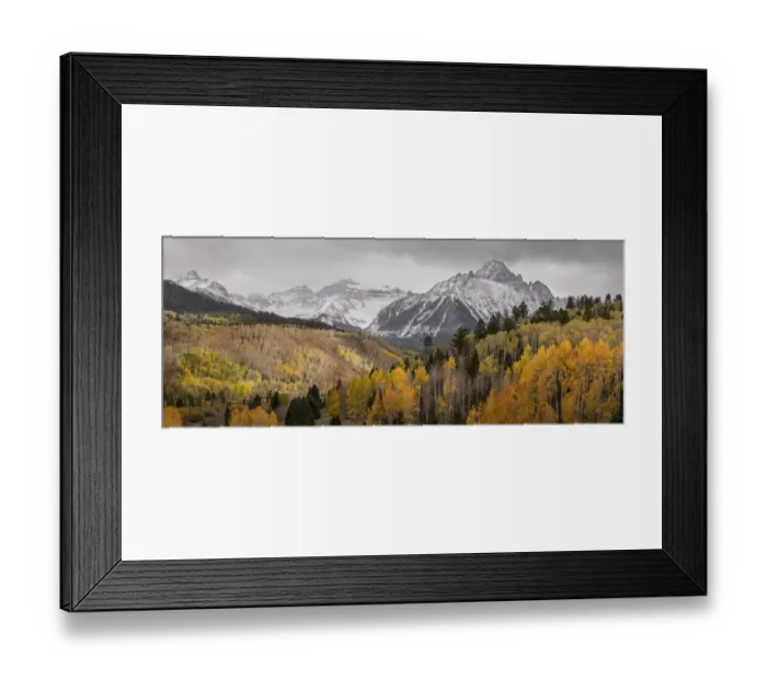 Framed Print : USA, Colorado, San Juan Mountains. Panoramic of storm over mountain and forest. Credit as Framed Print : USA, Colorado, San Juan Mountains. Panoramic of storm over mountain and forest. Credit as