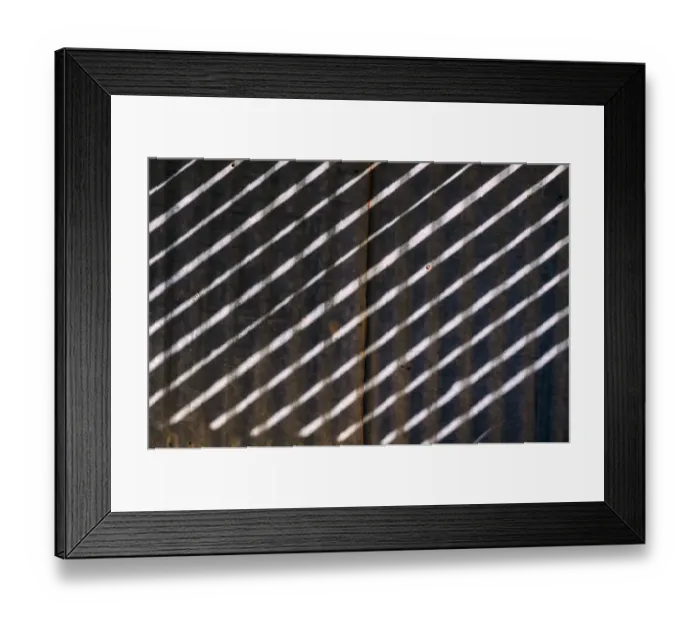Framed Print : Light on Tin Design, California