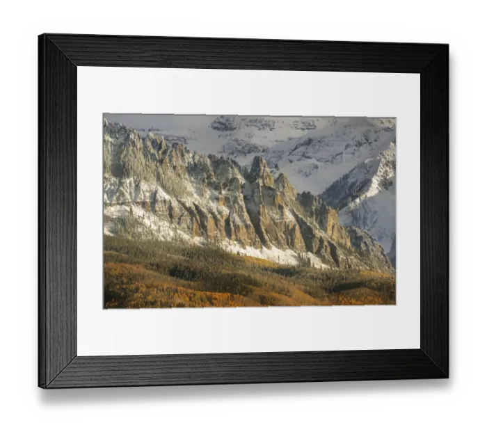 Framed Print : USA, Colorado, San Juan Mountains. Ophir Needles after an autumn snowfall. Credit as Framed Print : USA, Colorado, San Juan Mountains. Ophir Needles after an autumn snowfall. Credit as
