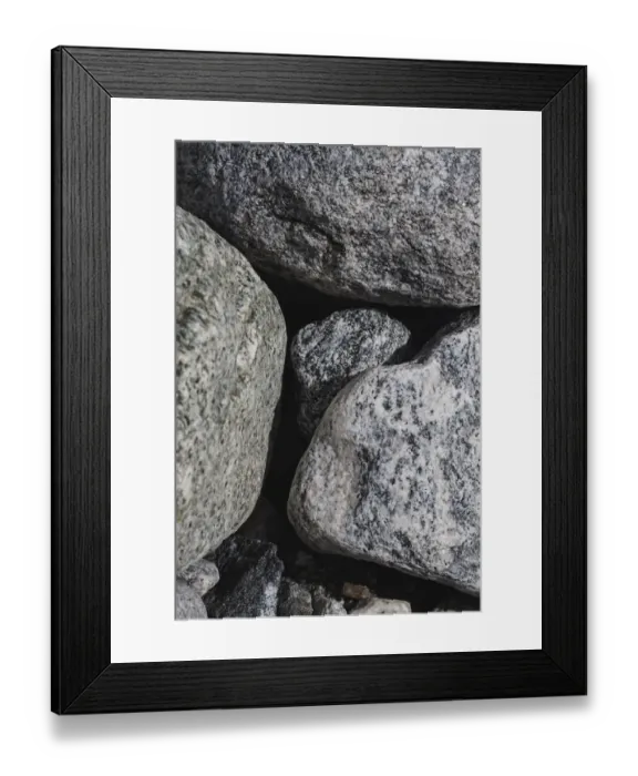 Framed Print : Hornblende granite rocks, California