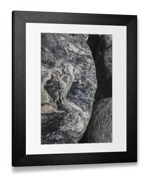 Framed Print : Hornblende granite rocks, California