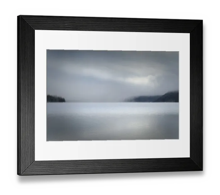 Framed Print : Foggy morning at Redfish Lake, Sawtooth National Recreation Area, Idaho