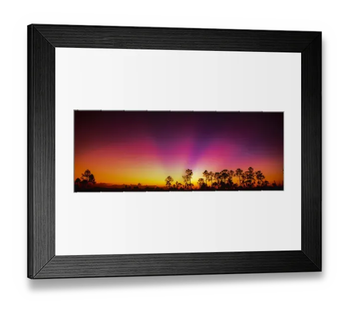 Framed Print : Dawn rays, along Hwy 41, Florida
