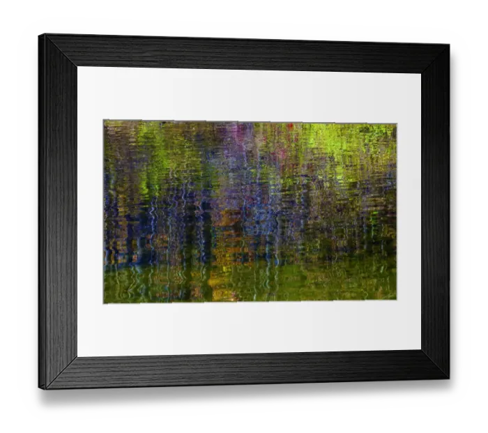 Framed Print : Colorful abstract reflection in lake water Framed Print : Colorful abstract reflection in lake water