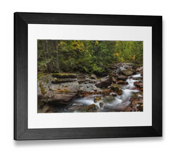 Framed Print : Avalanche Creek in Glacier National Park, Montana, USA Framed Print : Avalanche Creek in Glacier National Park, Montana, USA