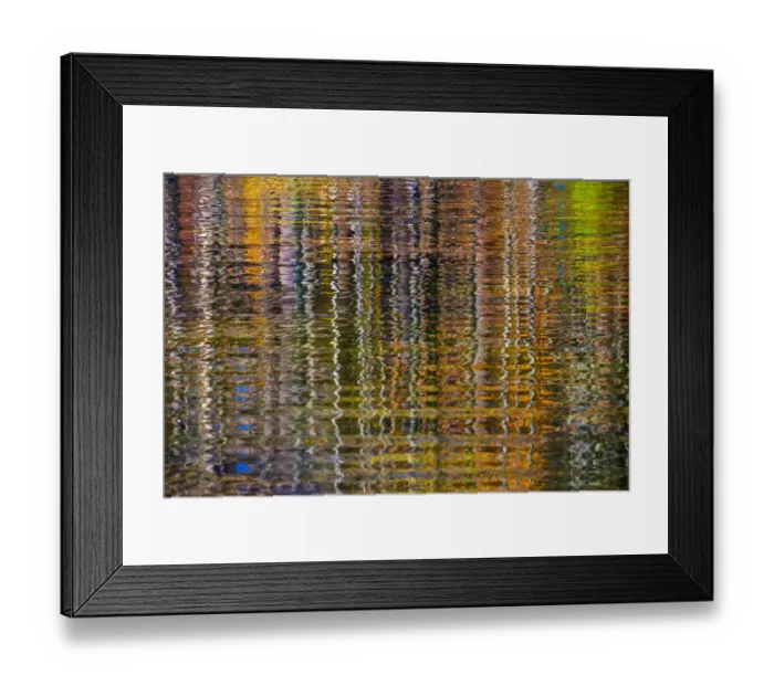 Framed Print : Colorful abstract reflection in lake water Framed Print : Colorful abstract reflection in lake water
