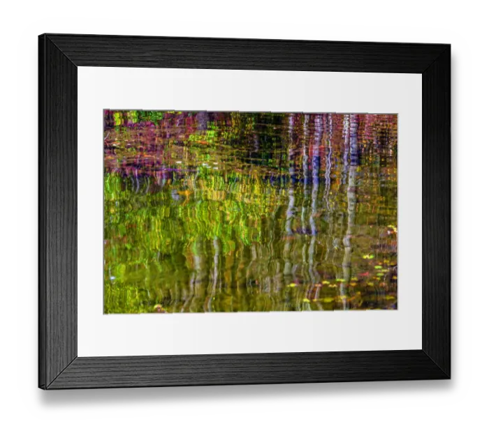 Framed Print : Colorful abstract reflection in lake water Framed Print : Colorful abstract reflection in lake water