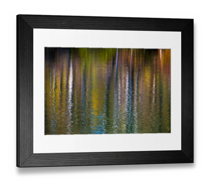 Framed Print : Colorful abstract reflection in lake water Framed Print : Colorful abstract reflection in lake water