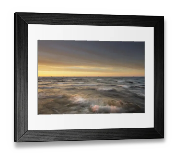 Framed Print : Stormy evening over Lake Superior, seen from Au Sable Point. Pictured Rocks National Lakeshore