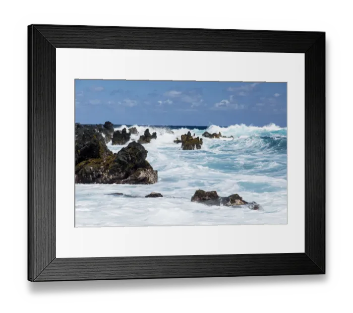 Framed Print : Maui, Hawaii. Waves crashing in on the Ke anae Peninsula Framed Print : Maui, Hawaii. Waves crashing in on the Ke anae Peninsula