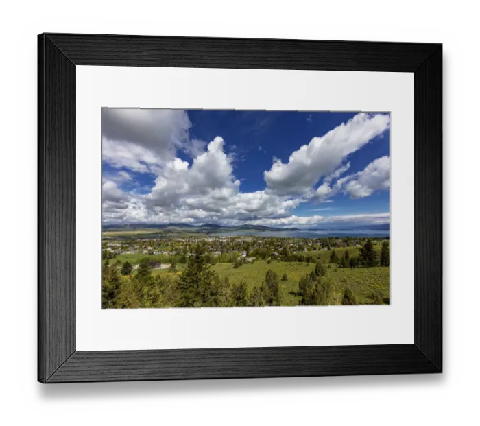 Framed Print : Town of Polson, Montana, USA Framed Print : Town of Polson, Montana, USA