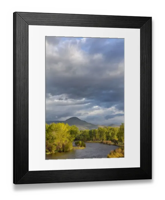 Framed Print : Dramatic stormy sunrise light strikes the Big Hole River near Melrose, Montana, USA Framed Print : Dramatic stormy sunrise light strikes the Big Hole River near Melrose, Montana, USA