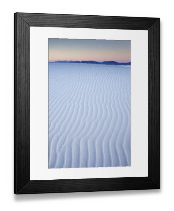 Framed Print : Ripple patterns in gypsum sand dunes, White Sands National Monument, New Mexico